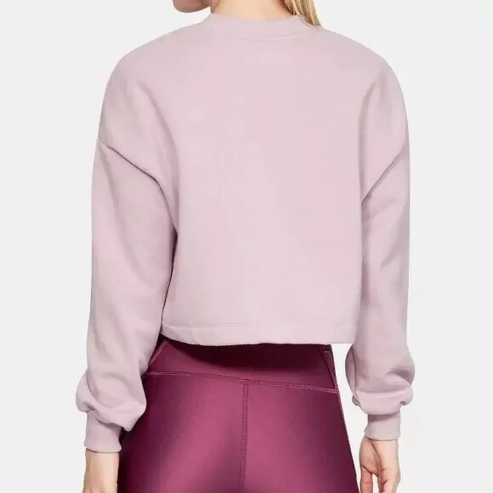 New Under Armour Women's Rival Fleece Cropped Sweatshirt, Size: Large - Picture 4 of 4
